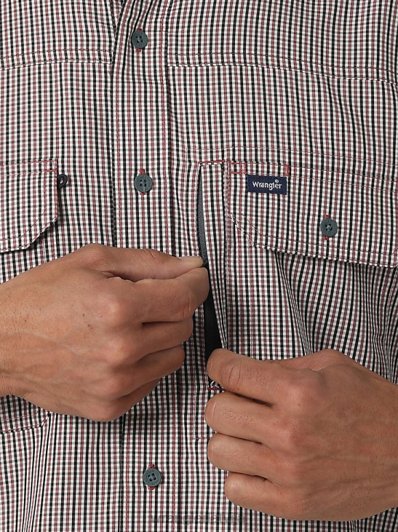 Baby Blue Džordžs šaurs krekls ar īsām piedurknēm ar vienu kabatas apdruku pogu vīriešiem apģērbs Wrangler BFNTB300