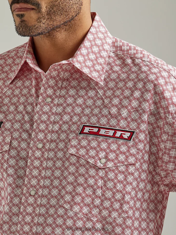 Baby Blue moderns rūtains krekls ar īsām piedurknēm vīriešiem apģērbs Wrangler BFNTB457