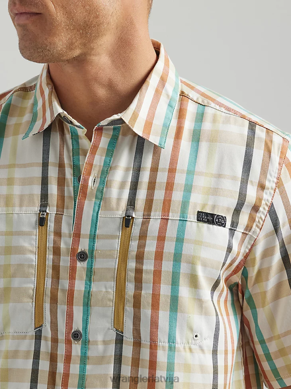 Karolīnas pludmale atg by horizon rūtains krekls vīriešiem apģērbs Wrangler BFNTB296