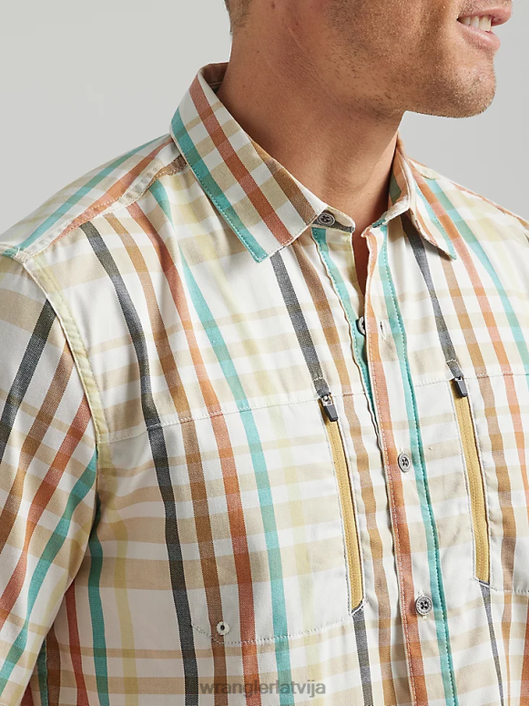 Karolīnas pludmale atg by horizon rūtains krekls vīriešiem apģērbs Wrangler BFNTB296