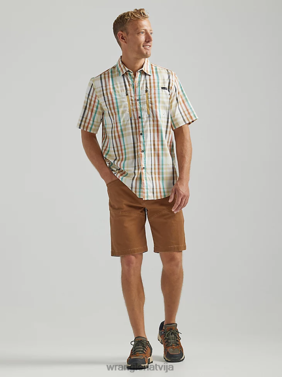 Karolīnas pludmale atg by horizon rūtains krekls vīriešiem apģērbs Wrangler BFNTB296