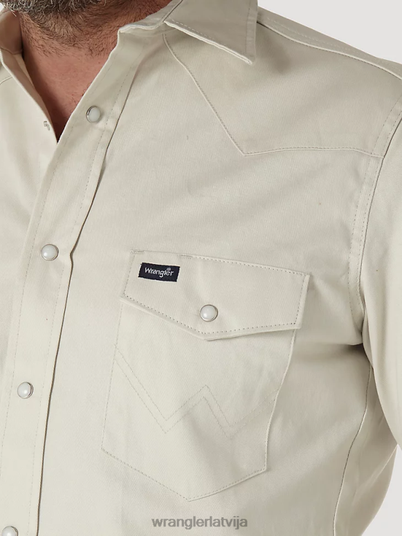 akmens kovboju piegriezuma stingra apdare ar garām piedurknēm rietumu snap ciets darba krekls vīriešiem apģērbs Wrangler BFNTB418