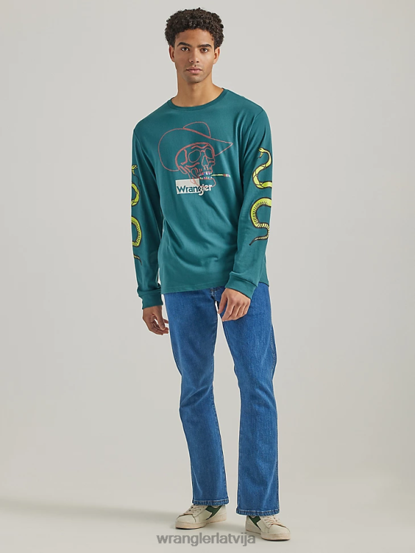 antracīts brīvi stiepjas taisni pieguļošs džinss vīriešiem apģērbs Wrangler BFNTB154