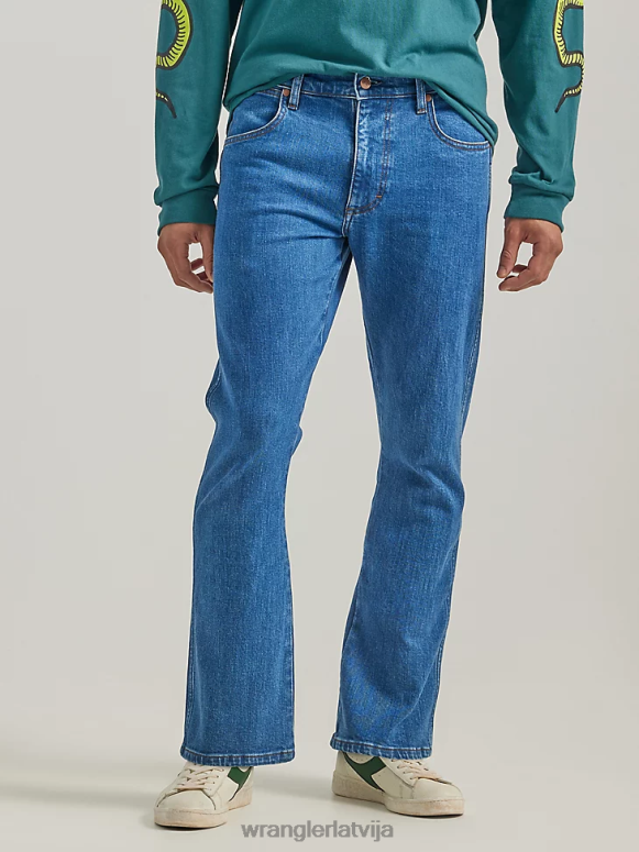antracīts brīvi stiepjas taisni pieguļošs džinss vīriešiem apģērbs Wrangler BFNTB154