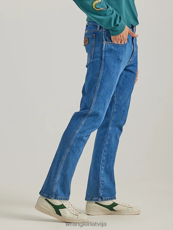 antracīts brīvi stiepjas taisni pieguļošs džinss vīriešiem apģērbs Wrangler BFNTB154