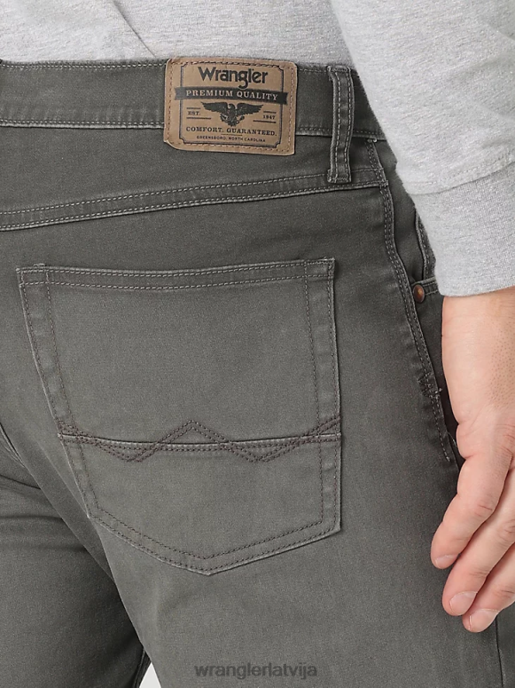antracīts brīvi stiepjas taisni pieguļošs džinss vīriešiem apģērbs Wrangler BFNTB154