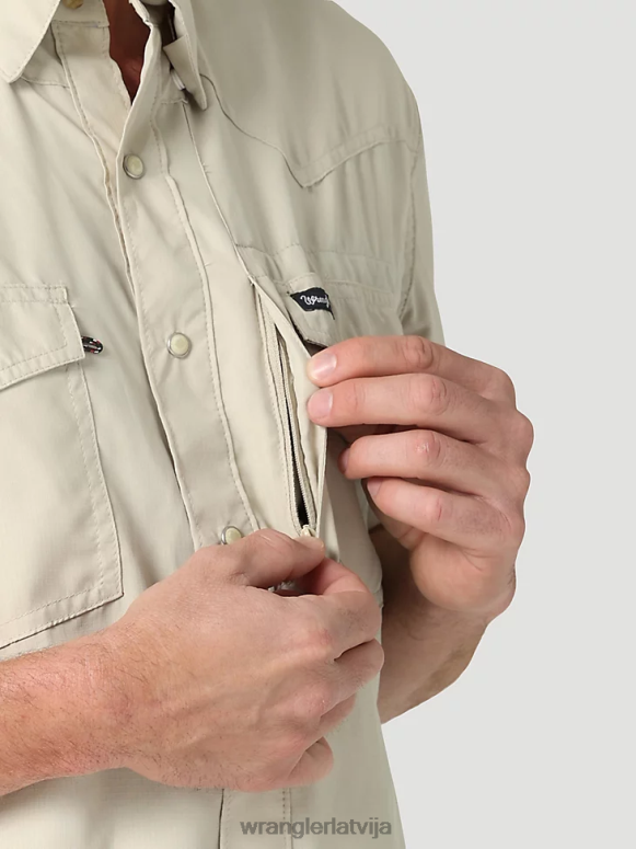 apmācies Performance snap masīvs krekls ar garām piedurknēm vīriešiem apģērbs Wrangler BFNTB432