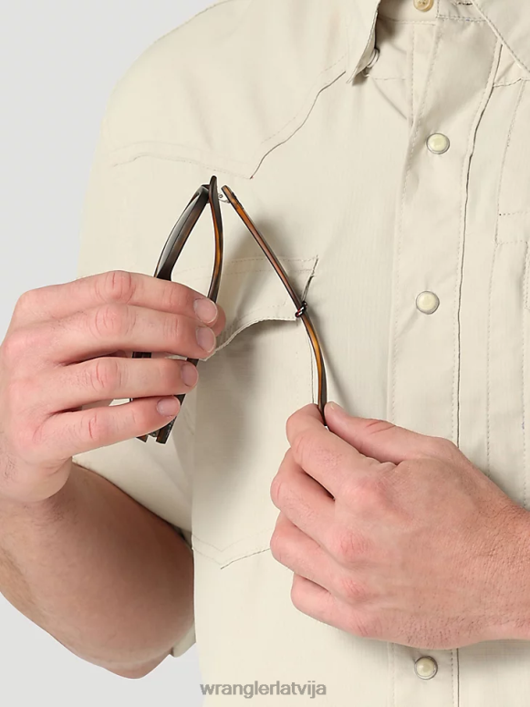 apmācies Performance snap masīvs krekls ar garām piedurknēm vīriešiem apģērbs Wrangler BFNTB432