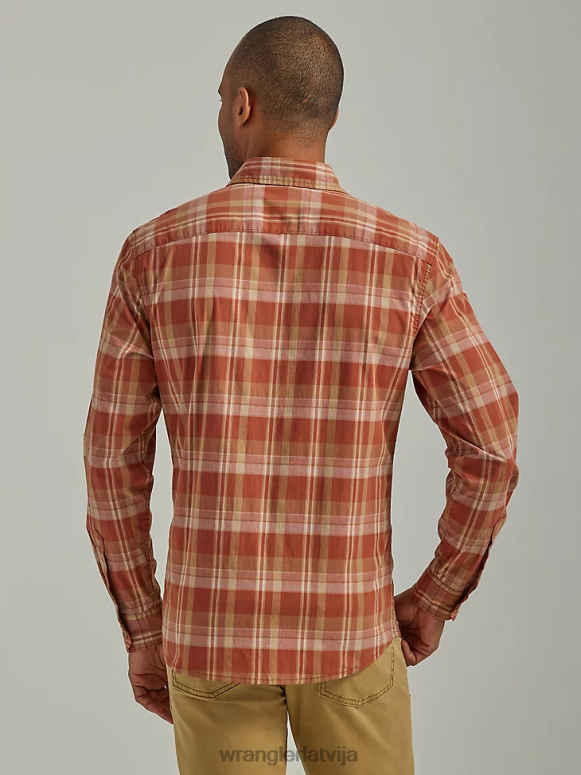 arābu garšviela kovboju mazgāšanas rūtains krekls vīriešiem apģērbs Wrangler BFNTB412