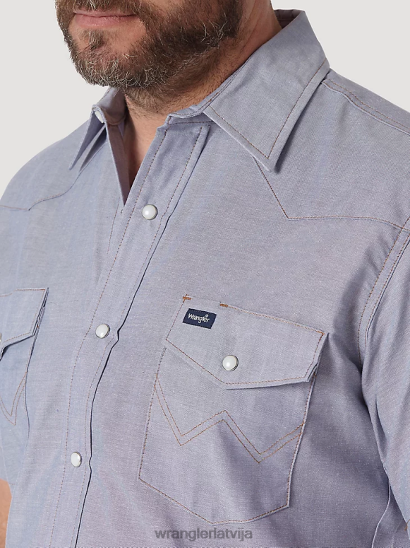 aura oranža kovboju mazgāšanas rūtains krekls vīriešiem apģērbs Wrangler BFNTB409