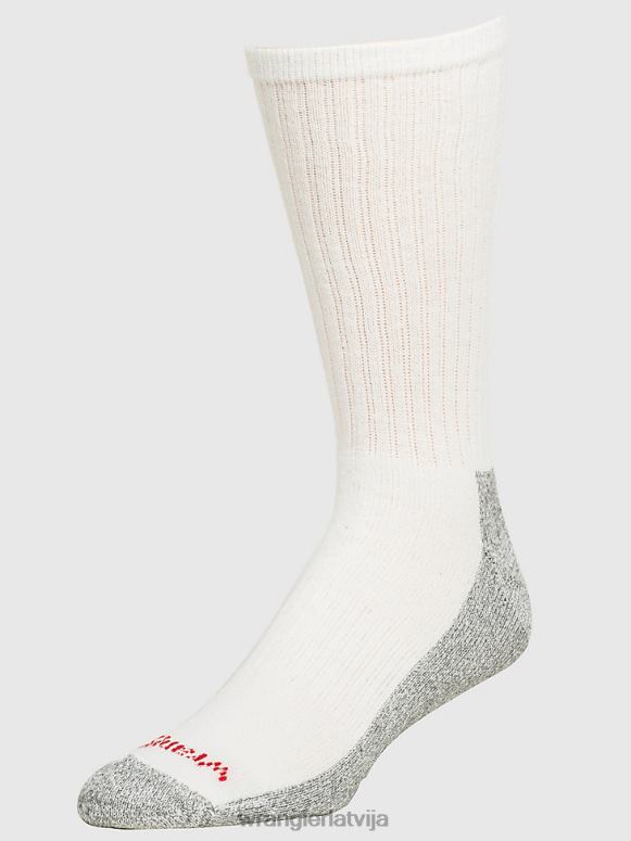 balts Performance Crew darba zeķes (6 iepakojumi) vīriešiem Piederumi Wrangler BFNTB720