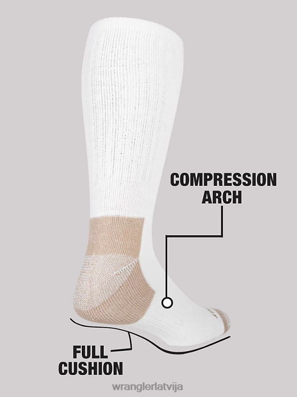 balts apkalpes darba zeķes (6 iepakojumi) vīriešiem Piederumi Wrangler BFNTB729