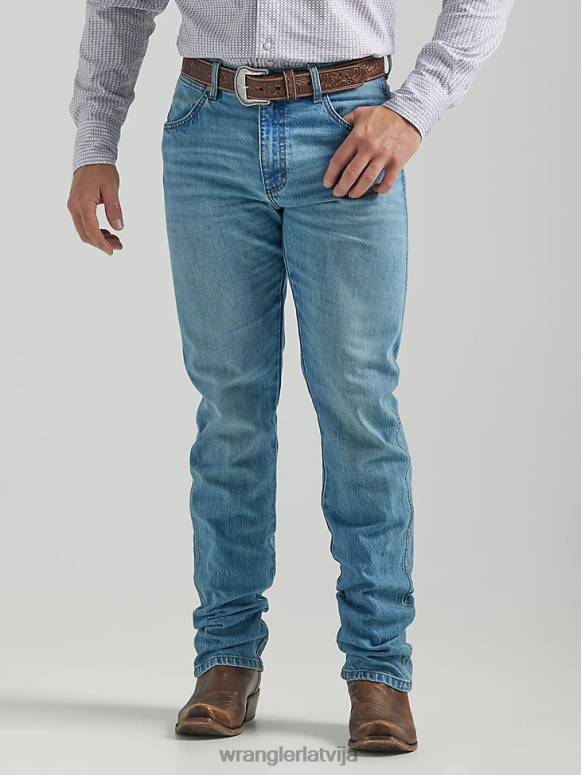 bifeļu caurlaide retro slim fit džinsi ar taisnām kājām vīriešiem apģērbs Wrangler BFNTB25