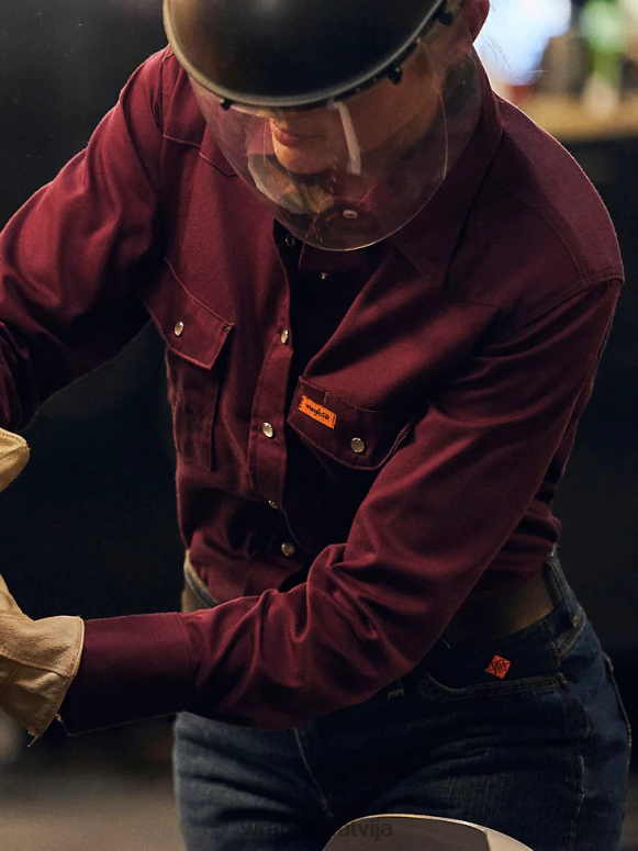 bordo fr ugunsizturīgs ciets materiāls ar garām piedurknēm sievietes apģērbs Wrangler BFNTB895