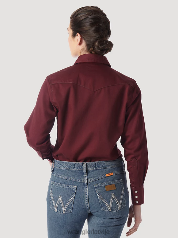 bordo fr ugunsizturīgs ciets materiāls ar garām piedurknēm sievietes apģērbs Wrangler BFNTB895