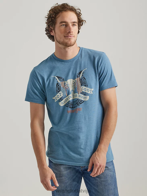 bordo riggs workwear kabatas t-krekls ar garām piedurknēm vīriešiem apģērbs Wrangler BFNTB274