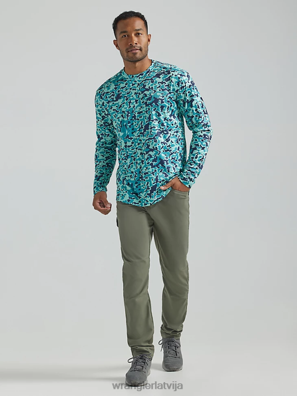 bordo riggs workwear kabatas t-krekls ar garām piedurknēm vīriešiem apģērbs Wrangler BFNTB274