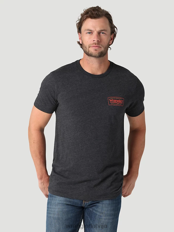 bordo riggs workwear kabatas t-krekls ar garām piedurknēm vīriešiem apģērbs Wrangler BFNTB274