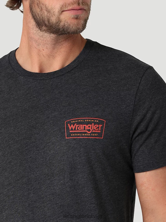 bordo riggs workwear kabatas t-krekls ar garām piedurknēm vīriešiem apģērbs Wrangler BFNTB274