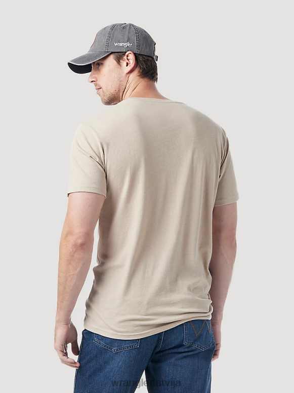 bordo riggs workwear kabatas t-krekls ar garām piedurknēm vīriešiem apģērbs Wrangler BFNTB274