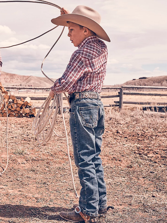 bozeman retro slaidi taisni džinsi zēni apģērbs Wrangler BFNTB945