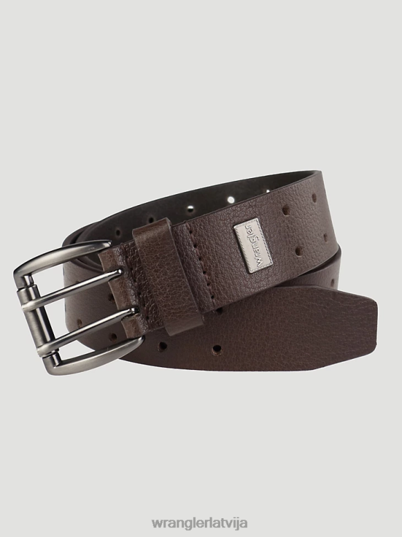 brūns perforēta josta vīriešiem Piederumi Wrangler BFNTB705