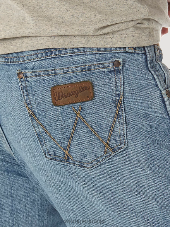 cekuls Retro atvieglinātas piegriezuma džinsi vīriešiem apģērbs Wrangler BFNTB40