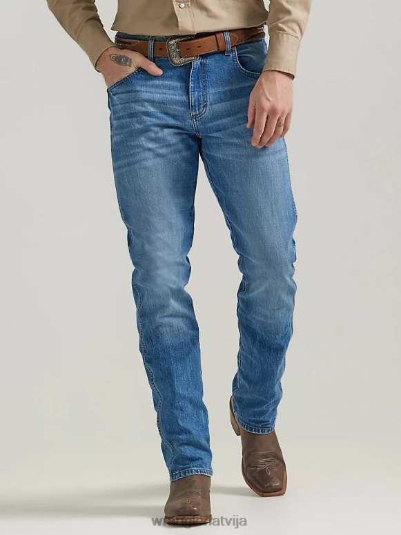 dimanta akriem retro slim fit džinsi ar taisnām kājām vīriešiem apģērbs Wrangler BFNTB28