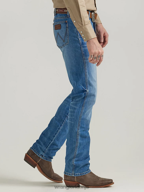 dimanta akriem retro slim fit džinsi ar taisnām kājām vīriešiem apģērbs Wrangler BFNTB28