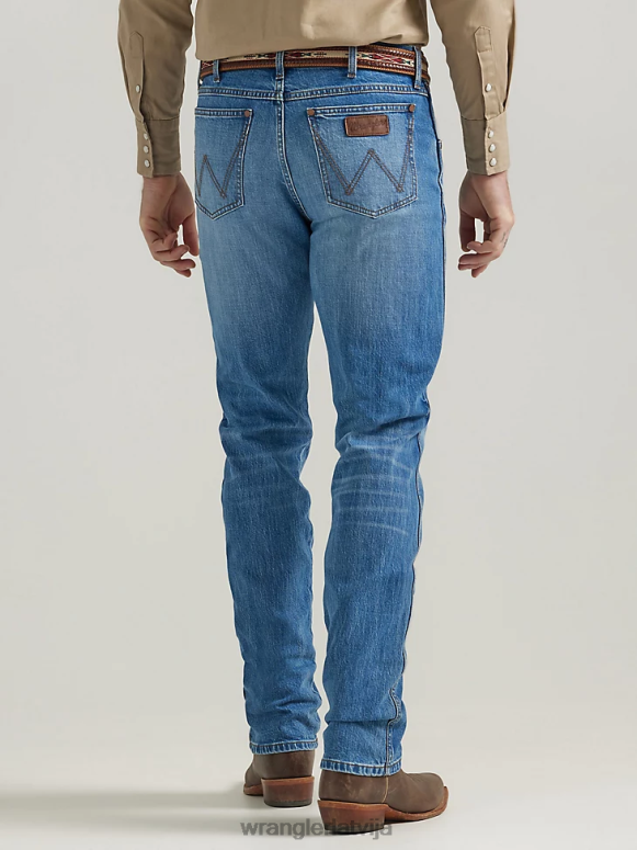 dimanta akriem retro slim fit džinsi ar taisnām kājām vīriešiem apģērbs Wrangler BFNTB28