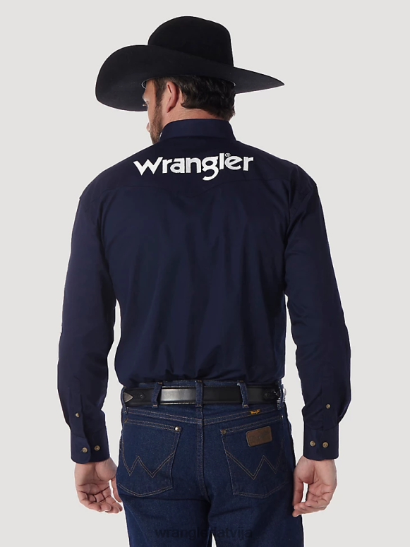 flote masīvs krekls ar garām piedurknēm pogu vīriešiem apģērbs Wrangler BFNTB395