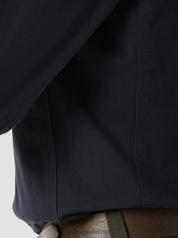 flote riggs workwear ar garām piedurknēm pogu uz leju cieta sarža darba krekls vīriešiem apģērbs Wrangler BFNTB350