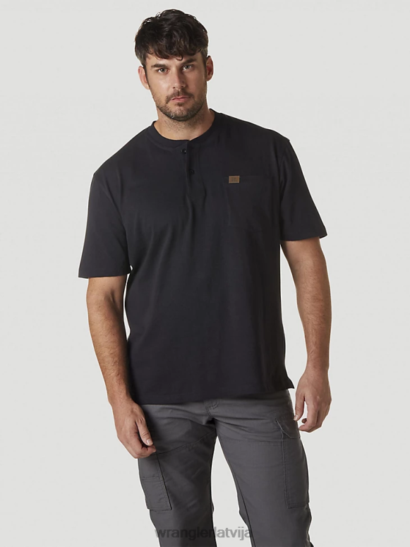 flote riggs workwear henley ar īsām piedurknēm vīriešiem apģērbs Wrangler BFNTB273