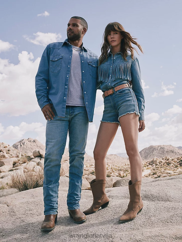 gaišs akmens pārstrādāts īss sievietes apģērbs Wrangler BFNTB822