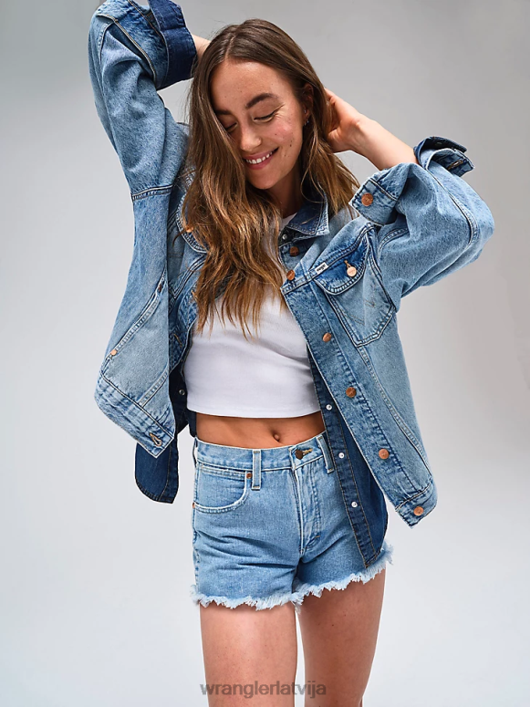 gaišs akmens pārstrādāts īss sievietes apģērbs Wrangler BFNTB822