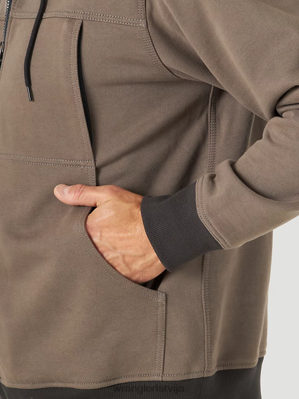 granīta pelēks riggs workwear stingru slāņu darba kapuce ar pilnu rāvējslēdzēju vīriešiem apģērbs Wrangler BFNTB508