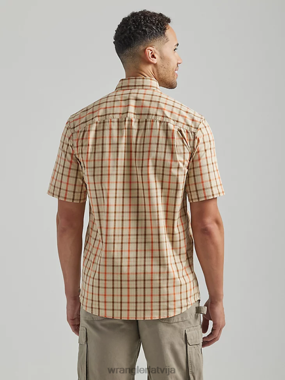 haki dzeltens riggs workwear rūtains darba krekls vīriešiem apģērbs Wrangler BFNTB673