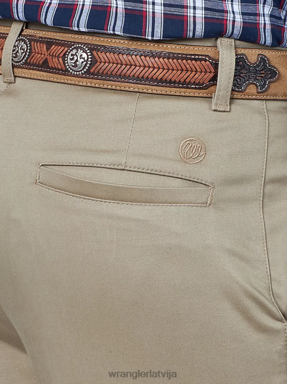 haki ikdienišķas plakanas priekšpuses atvieglinātas bikses vīriešiem apģērbs Wrangler BFNTB259
