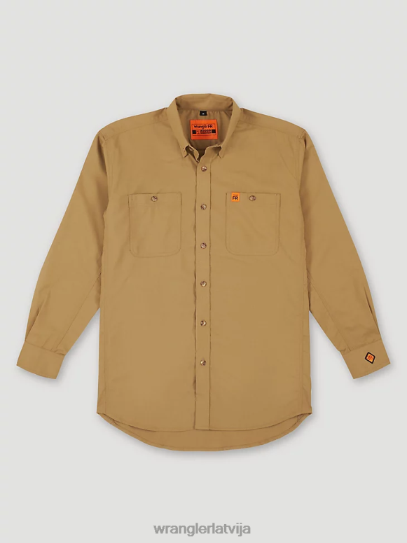 haki riggs workwear fr liesmas izturīgs sarža cietais darba krekls vīriešiem apģērbs Wrangler BFNTB403