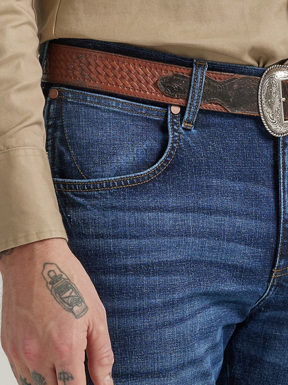 holšteiners retro slim fit bootcut džinsi vīriešiem apģērbs Wrangler BFNTB11