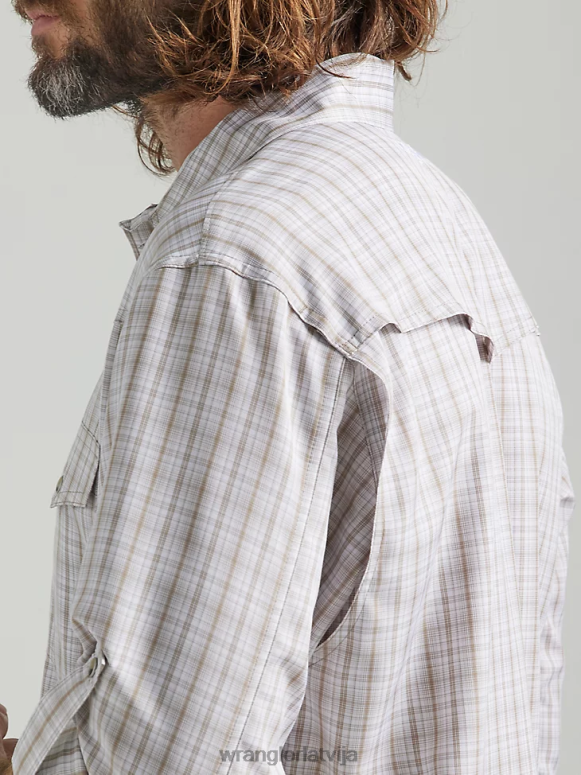 iedeguma pleds rūtains krekls ar garām piedurknēm vīriešiem apģērbs Wrangler BFNTB435