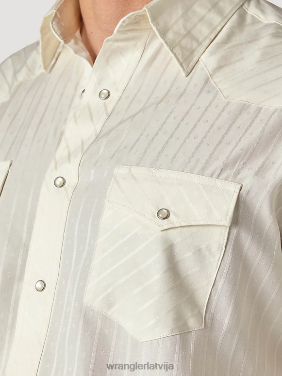 iedegums Rietumu krekls ar garām piedurknēm rietumu krekls ar svītrām (tumšs) vīriešiem apģērbs Wrangler BFNTB467