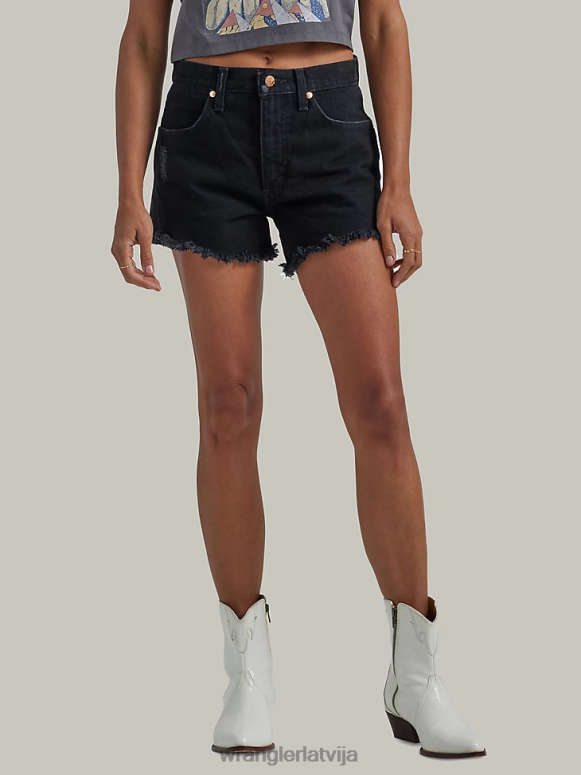 ēna melna pārstrādāts īss sievietes apģērbs Wrangler BFNTB824