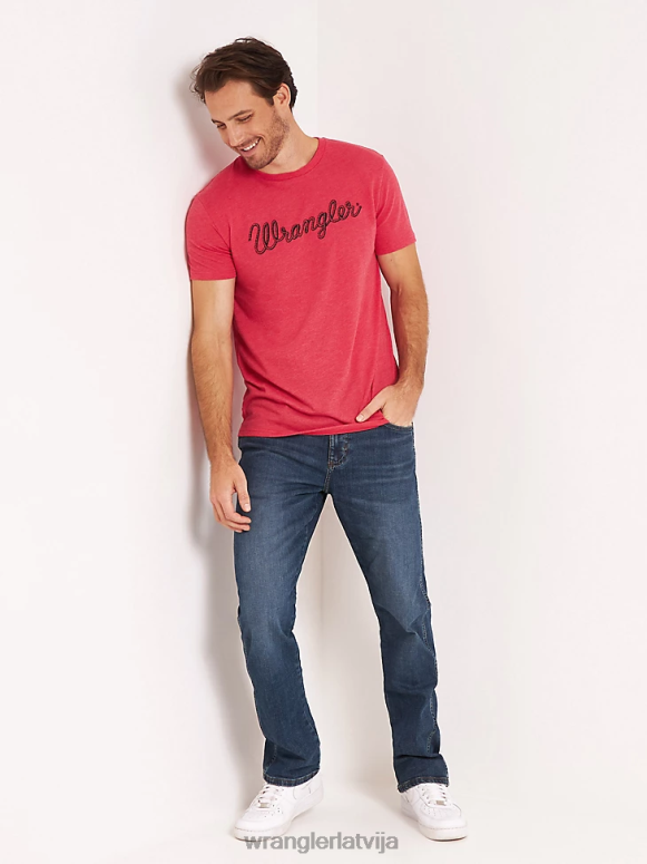 Portlenda retro slim fit džinsi ar taisnām kājām vīriešiem apģērbs Wrangler BFNTB22