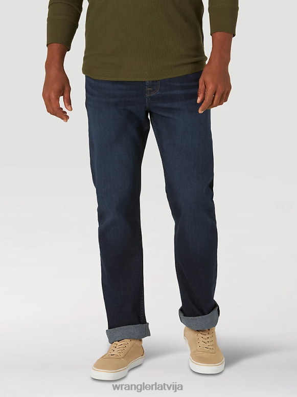 tumšais kolbalts Piecu zvaigžņu augstākās kvalitātes slaidi taisni džinsi vīriešiem apģērbs Wrangler BFNTB160