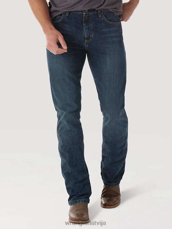 upes mazgāšana retro slim fit bootcut džinsi vīriešiem apģērbs Wrangler BFNTB7