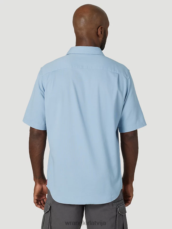 izbalējis zils episks mīksts elastīgs sarža krekls vīriešiem apģērbs Wrangler BFNTB361