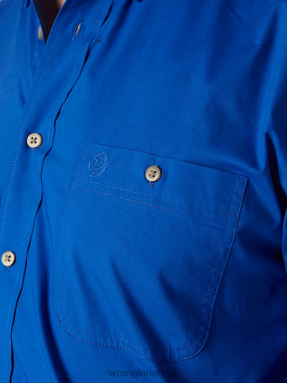 karaliski zils Džordžs šaurums un nacionālpatriots pogām ciets krekls vīriešiem apģērbs Wrangler BFNTB371