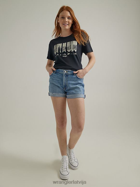 kliņģerīte iznīcināts džinsa ruļļa īss sievietes apģērbs Wrangler BFNTB849