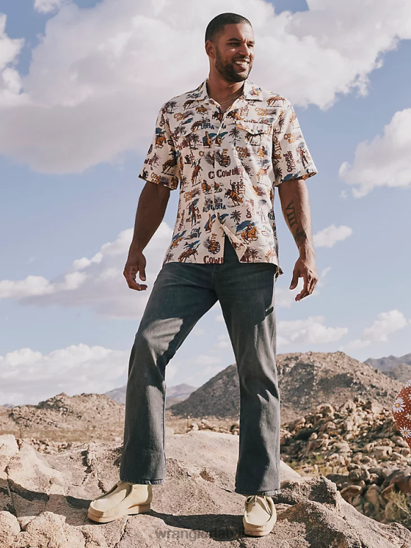 kloptons retro slim fit bootcut džinsi vīriešiem apģērbs Wrangler BFNTB3